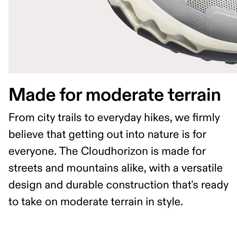 On Running Cloudhorizon BLACK ALLOY size 7 women’s On CloudHorizon hiking shoe - Picture 7 of 11
